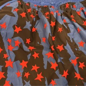 Nike Women's Star-Print Athletic Shorts in Blue, Black & Red